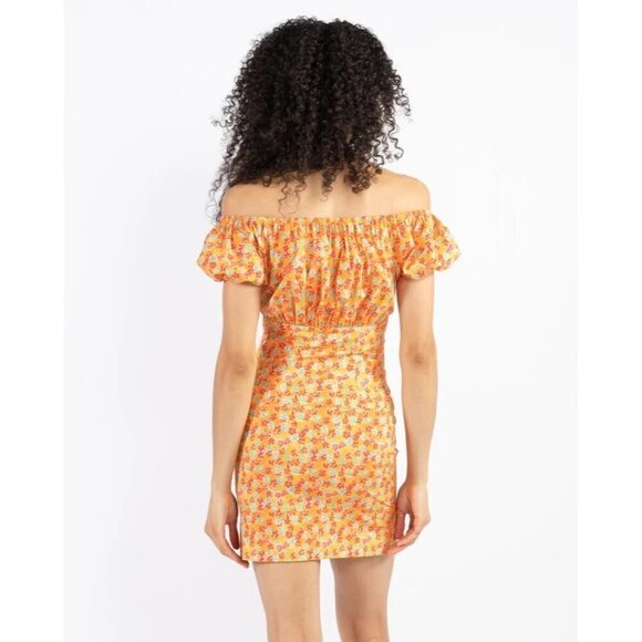 Caroline Constas Calla Mini Dress in Orange Medium Womens floral - Picture 12 of 15